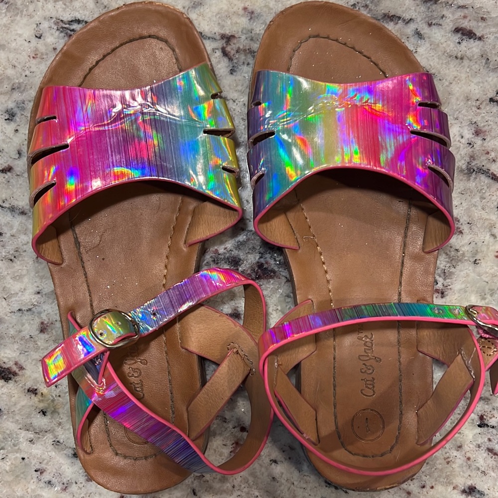 Girls sandals, multicolored, size 1